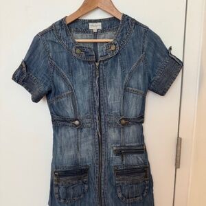 Denim mini dress